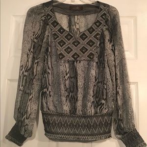 Karlie snakeskin blouse
